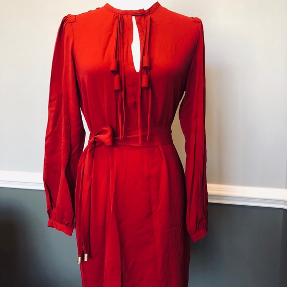Diane von Furstenberg 100% silk red dress - Picture 1 of 9